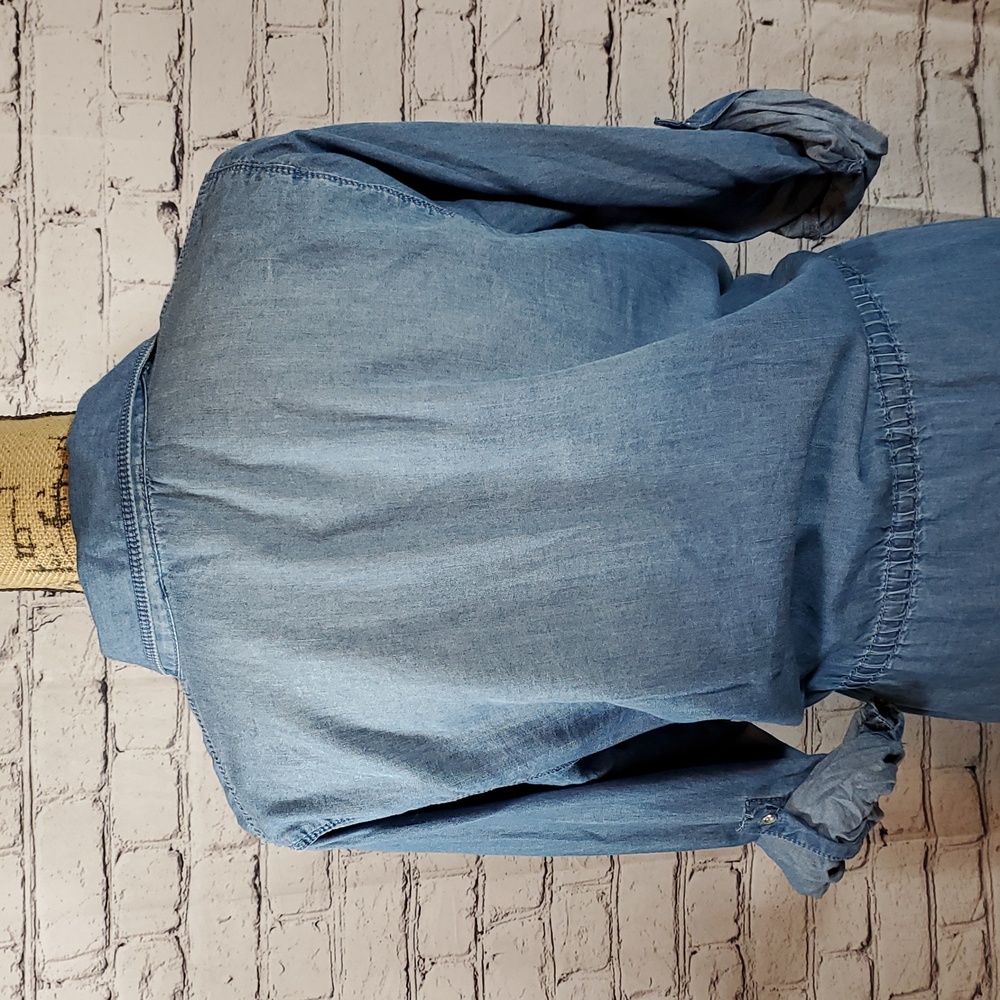 Gloria Vanderbilt Blue Denim-Like Dress Size M - Picture 8 of 11